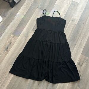 Black tiered dress